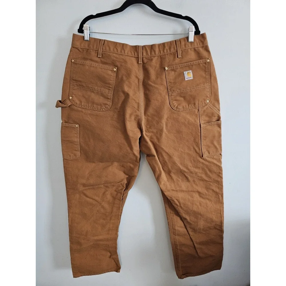 Vintage Carhartt Brown Duck Canvas Double Knee Brush‎ Carpenter Workwear Pants